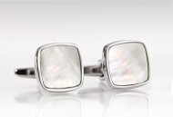 Square Shaped Mother of Pearl Cufflinks