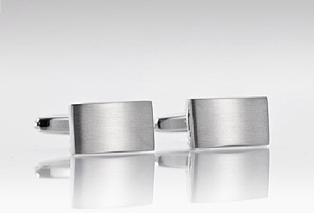 Streamlined Cufflinks in Polished Steel