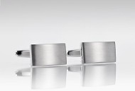 Streamlined Cufflinks in Polished Steel