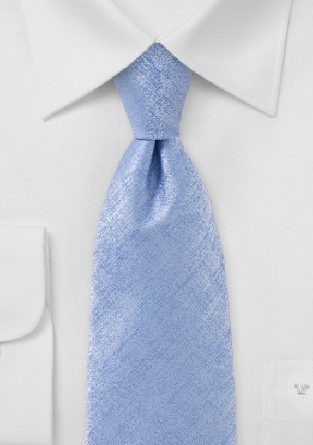 Heathered Tie in Soft Blue