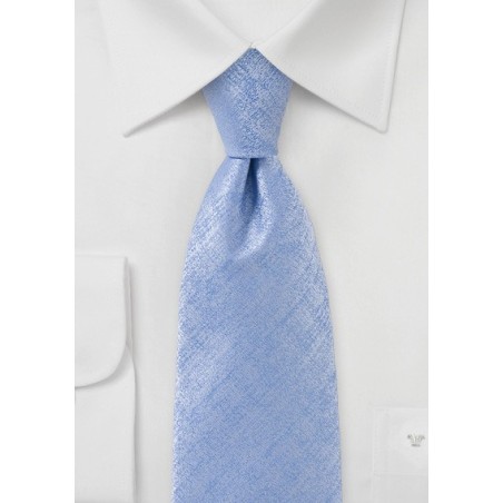 Heathered Tie in Soft Blue
