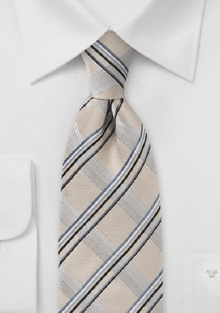 Minamilistic Plaid in Champagne