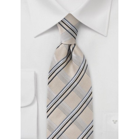 Minamilistic Plaid in Champagne