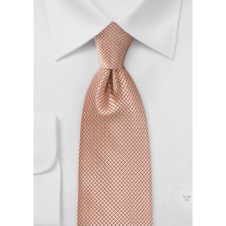 Diamond Patterned Tie in Oranges and Champagnes