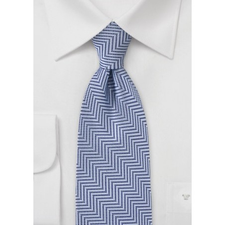 Modern Herringbone ZigZag in Blues