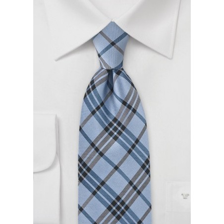 Large Plaid in Capri Blue