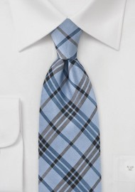 Large Plaid in Capri Blue