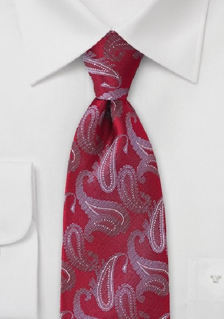 Paisley Tie in Cranberry