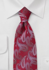 Paisley Tie in Cranberry