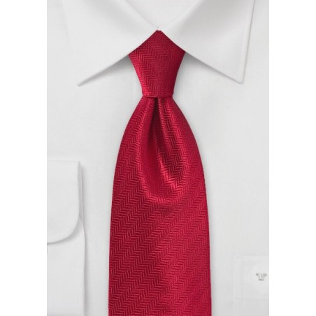 Feather Patterned Tie in Red