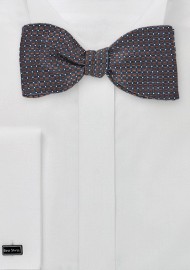 Retro Bow Tie in Navy and Bronze