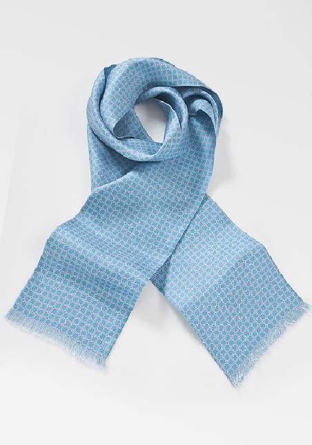 Graphic Scarf in Capri Blue and Pinks