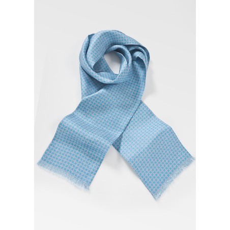 Graphic Scarf in Capri Blue and Pinks