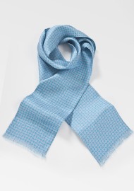 Graphic Scarf in Capri Blue and Pinks