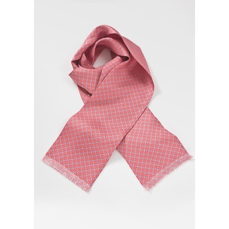 Patterned Scarf in Vintage Coral