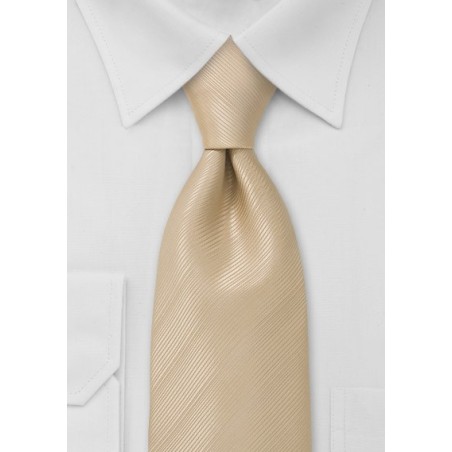 Champagne Beige Necktie Made in Long Length
