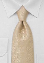 Champagne Beige Necktie Made in Long Length