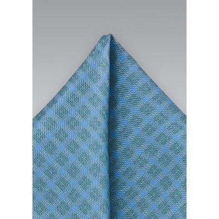 Graphic Pocket Square in Blues and Greens