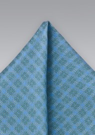Graphic Pocket Square in Blues and Greens