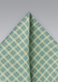 Graphic Pocket Square in Lime Green