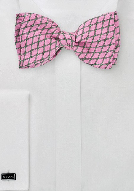 Punchy Bow Tie in Pinks and Greens