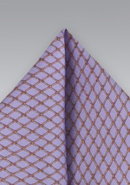 Patterned Pocket Square in Lilac