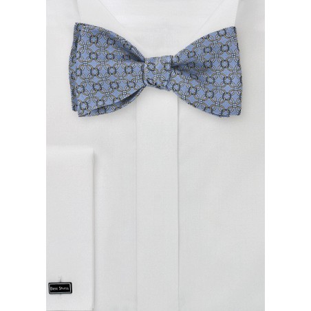 Art Deco Bow Tie in Lilacs and Blues