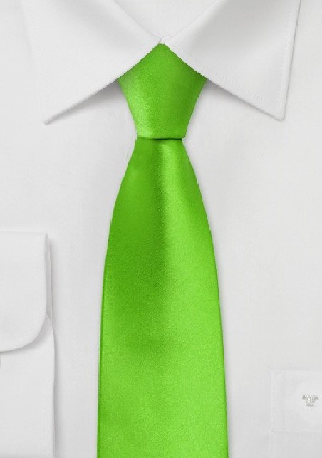 Bright Lime Green Skinny Tie