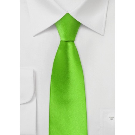 Bright Lime Green Skinny Tie