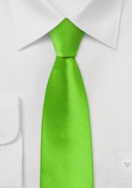 Bright Lime Green Skinny Tie