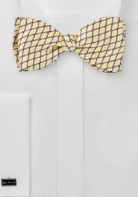 Bow Tie in Yellow and Blue