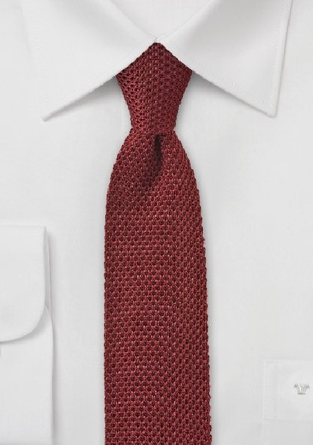 Knitted Tie in Autumn Orange