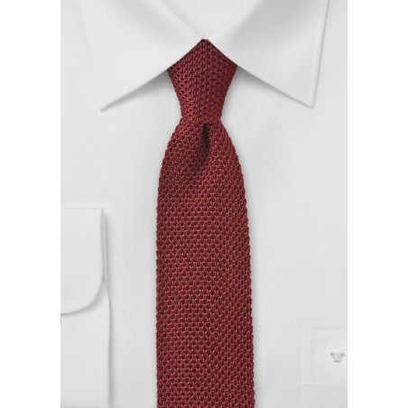 Knitted Tie in Autumn Orange