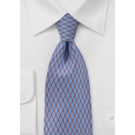 Steel Blue Diamond Tie