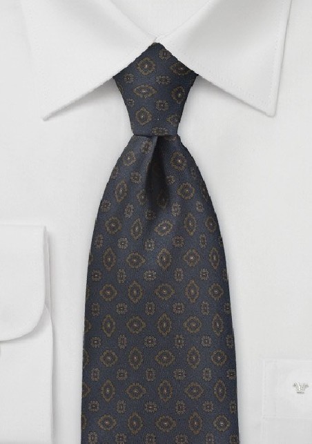 Gemstone Paisley Tie in Midnight Blue