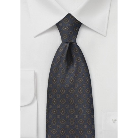 Gemstone Paisley Tie in Midnight Blue