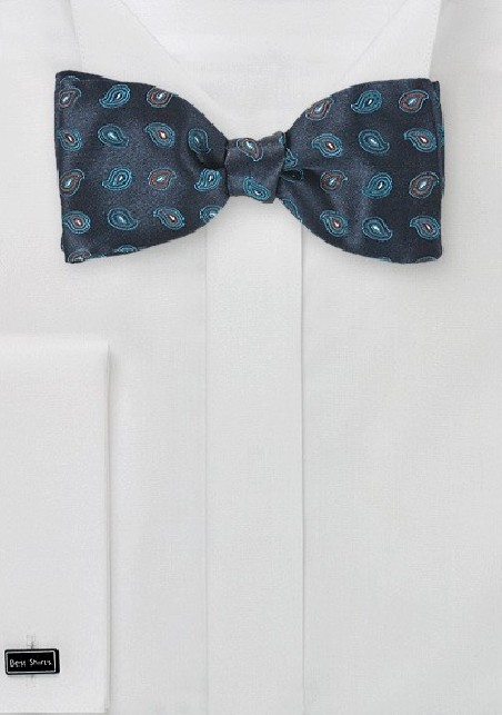 Paisley Dots in Midnight Blue
