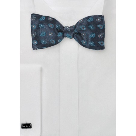 Paisley Dots in Midnight Blue