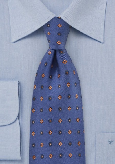Punchy Floral Patterned Tie in Horizon