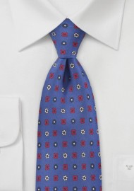 Decorate Emblem Tie in Royal Blue