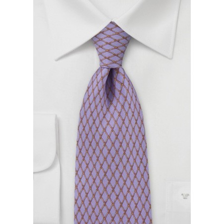 Lilac And Bronze Tie
