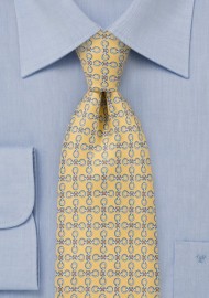 Art Deco Tie in Sorbet Yellow