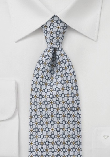 Modern Spiraled Tie in Platinum