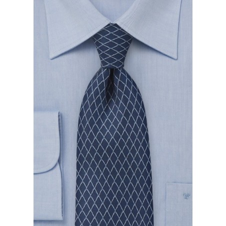Navy Blue Designer Tie by Cantucci