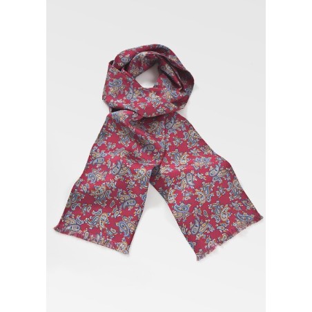 Stunning Paisley Scarf in Burgundy