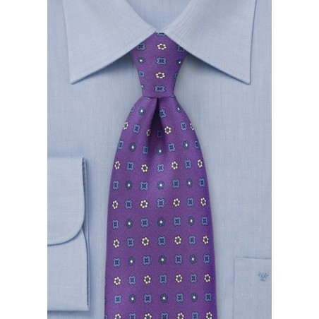 Geometric Tie in a Lovely Purple