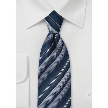 Graphic Tie in an Assortment of Blues