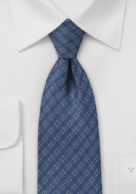 Graphic Tie in Vintage Blue
