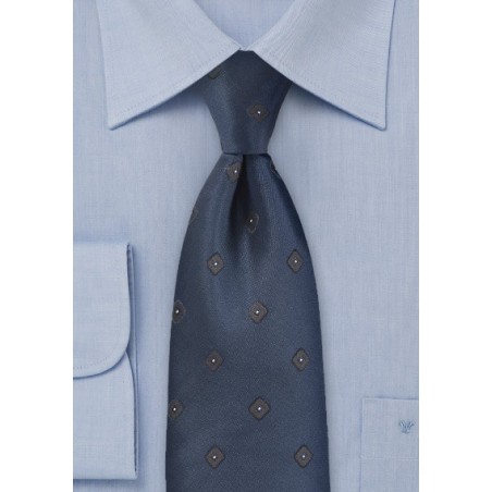 Modern Diamond Tie in Midnight Blue