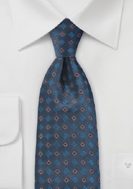 Dash For The Dots Tie in Elegant Blue